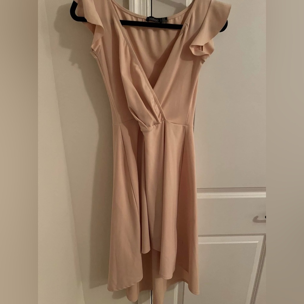 Boohoo Blush High Low Dress